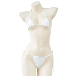 Micro bikini L’Épure Contraste noir deux pièces en polyester pour femme