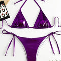 Bikini string ficelle tanga métallisé push-up triangle Playacar - GUAPPAA