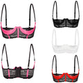 Soutien-gorge balconnet en cuir simili et dentelle Exécution - GUAPPAA