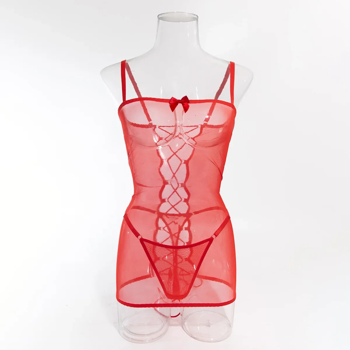 Robe lingerie sexy transparente avec string Voilage - GUAPPAA
