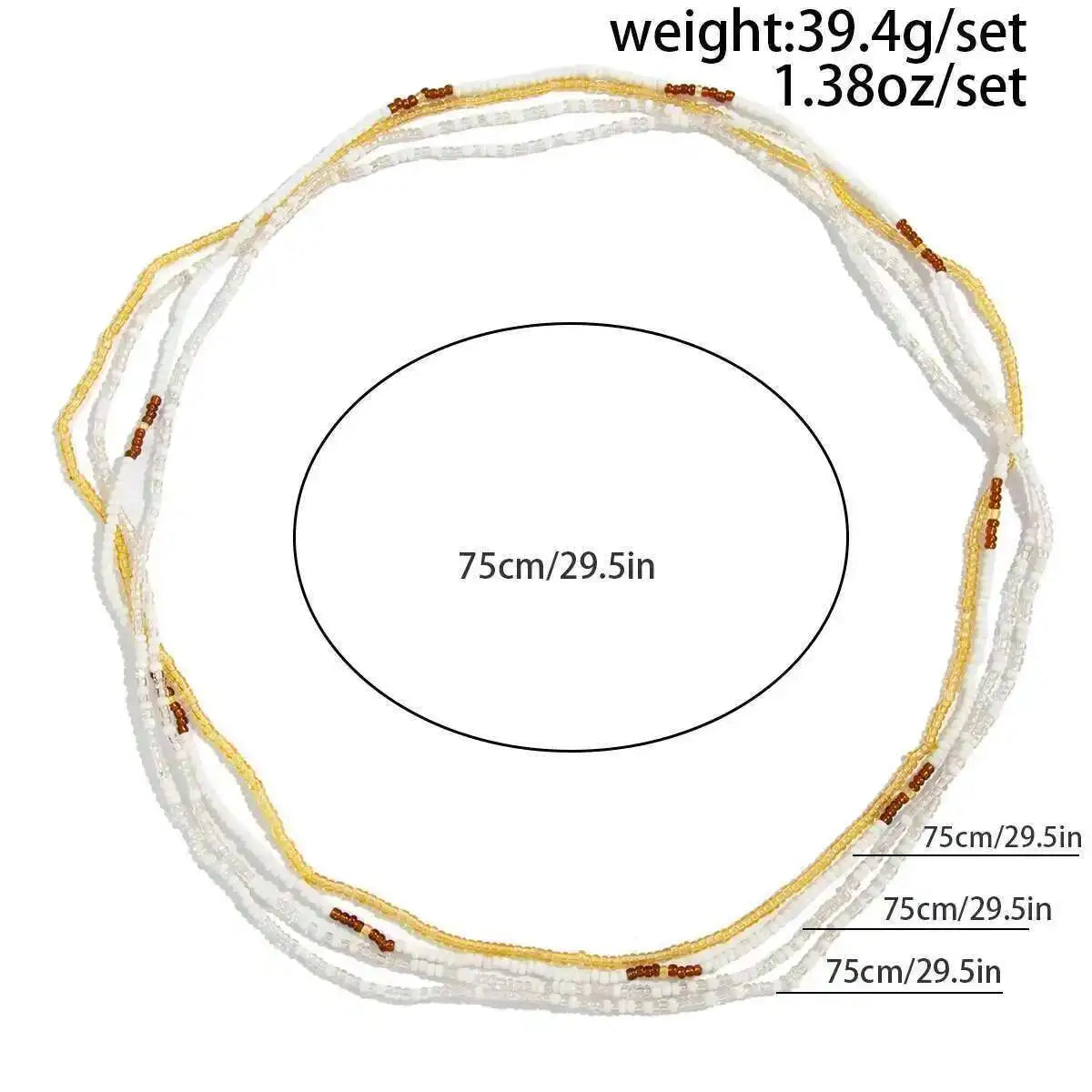 Set de bijoux de taille L’Été Nomade, présentation d’une composition du modèle 2