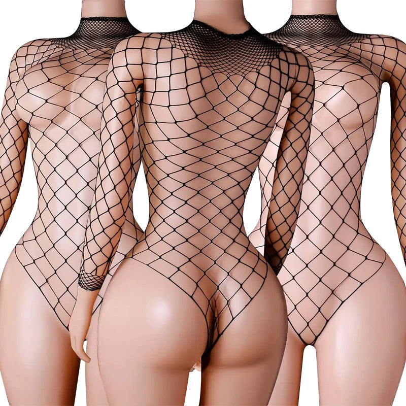 La Résille - Body Dentelle Manches Longues Taille Unique