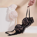 Soutien-gorge push-up dentelle demi-bonnet fleuri Psaume - GUAPPAA