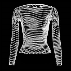 Crop-top résille sexy à manches longues Extasia - GUAPPAA