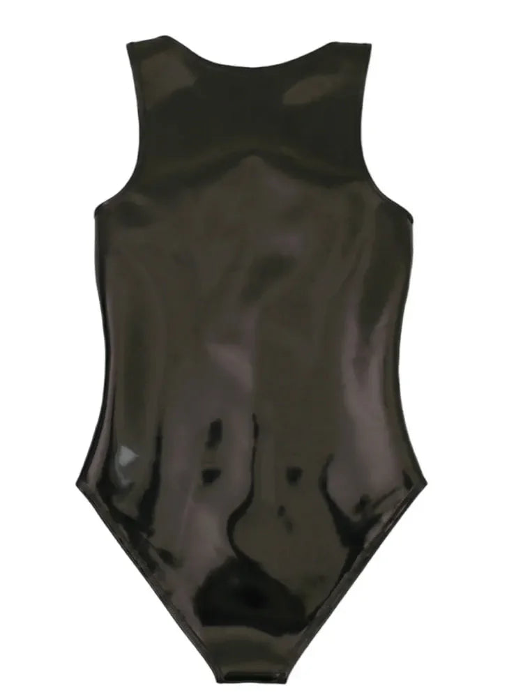 Body string effet brillant La Miroitante Noir - Body string - image 5