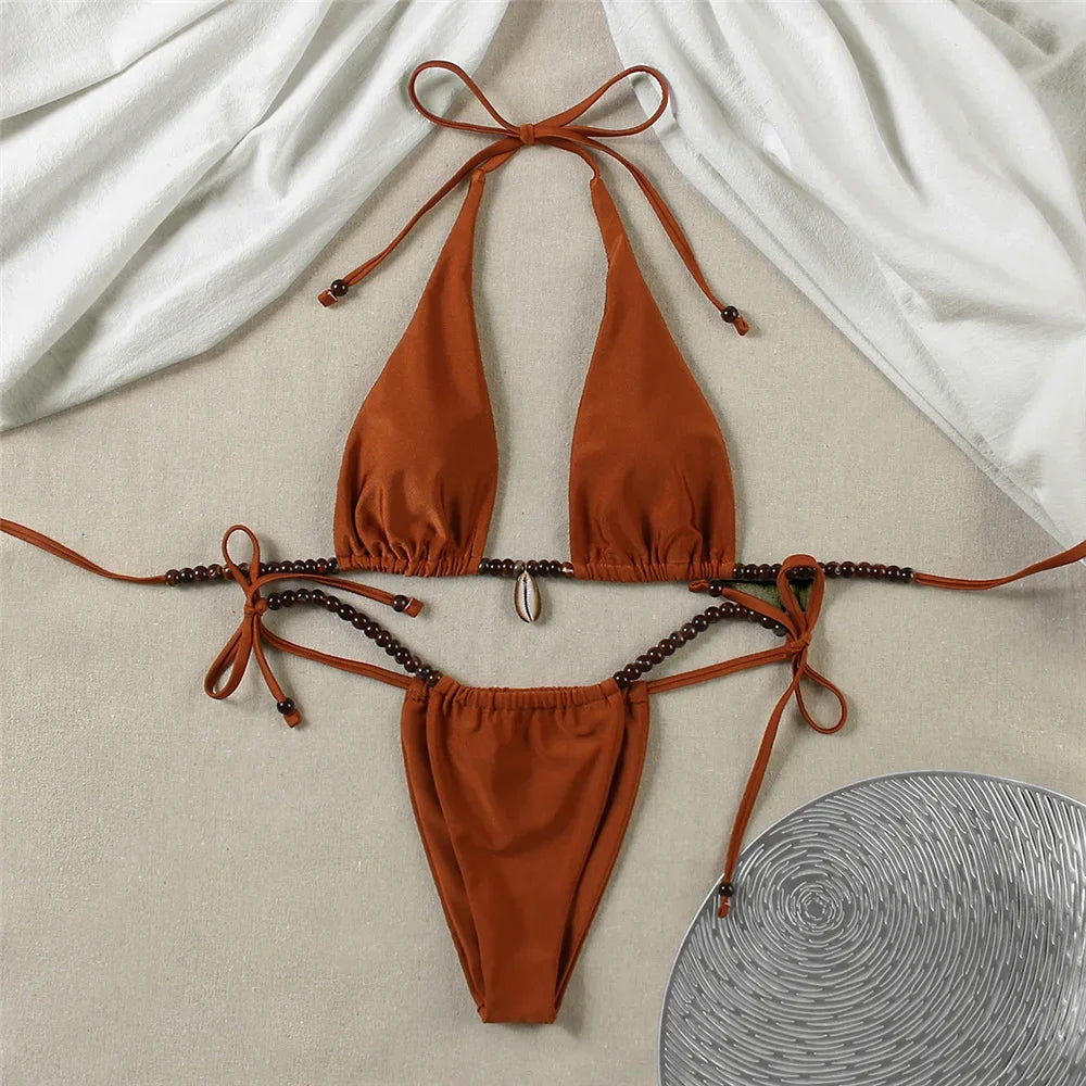 Bikini licou imprimé Malaga