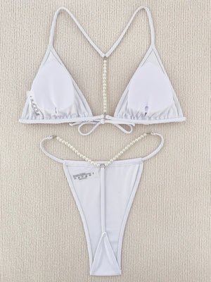 Bikini string à perles deux pièces push-up La Perla - GUAPPAA
