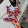 Bikini imprimé Almería deux pièces pour femme, vue principale du haut rembourré et du bas taille basse