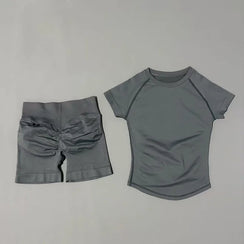 Ensemble fitness L’Élan Souple bleu électrique en nylon et élasthanne