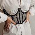 Corset transparent seins nus avec chaînette L'attache - GUAPPAA