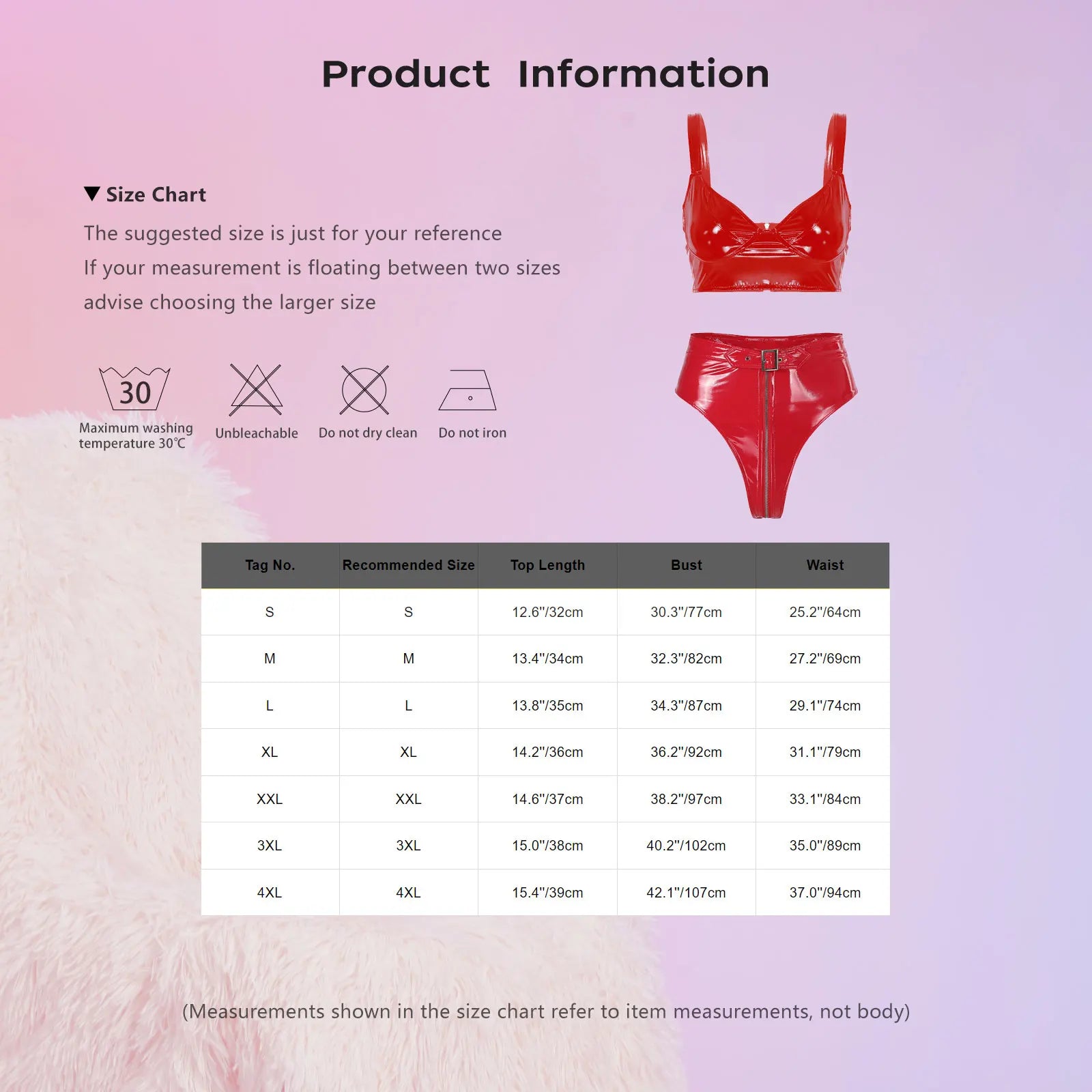 Lingerie latex simili deux pièces string taille haute et soutien-gorge Libertina - GUAPPAA