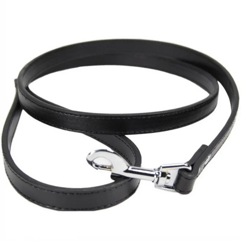 Sexy Leather Traction Lead Leash Rope Collars Strap Chains Choker Men Women Cosplay Props Bundle Belt Hauling Cable - GUAPPAA