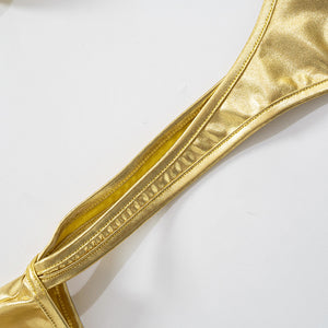 Micro robe métallique ou dorée asymétrique de soirée Clubwear Sopa - GUAPPAA