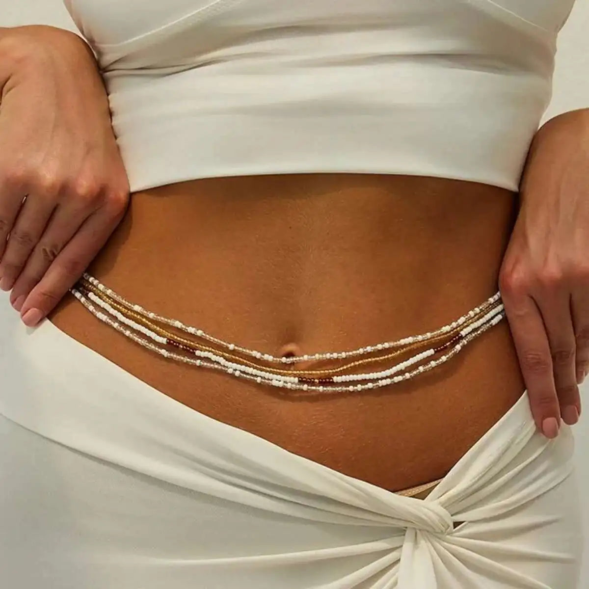 L’Été Nomade, ensemble de quatre chaînes de taille décoratives pour femme, modèle 1