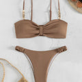 Maillot de bain string tanga bandeau deux pièces push-up Lanzarote - GUAPPAA