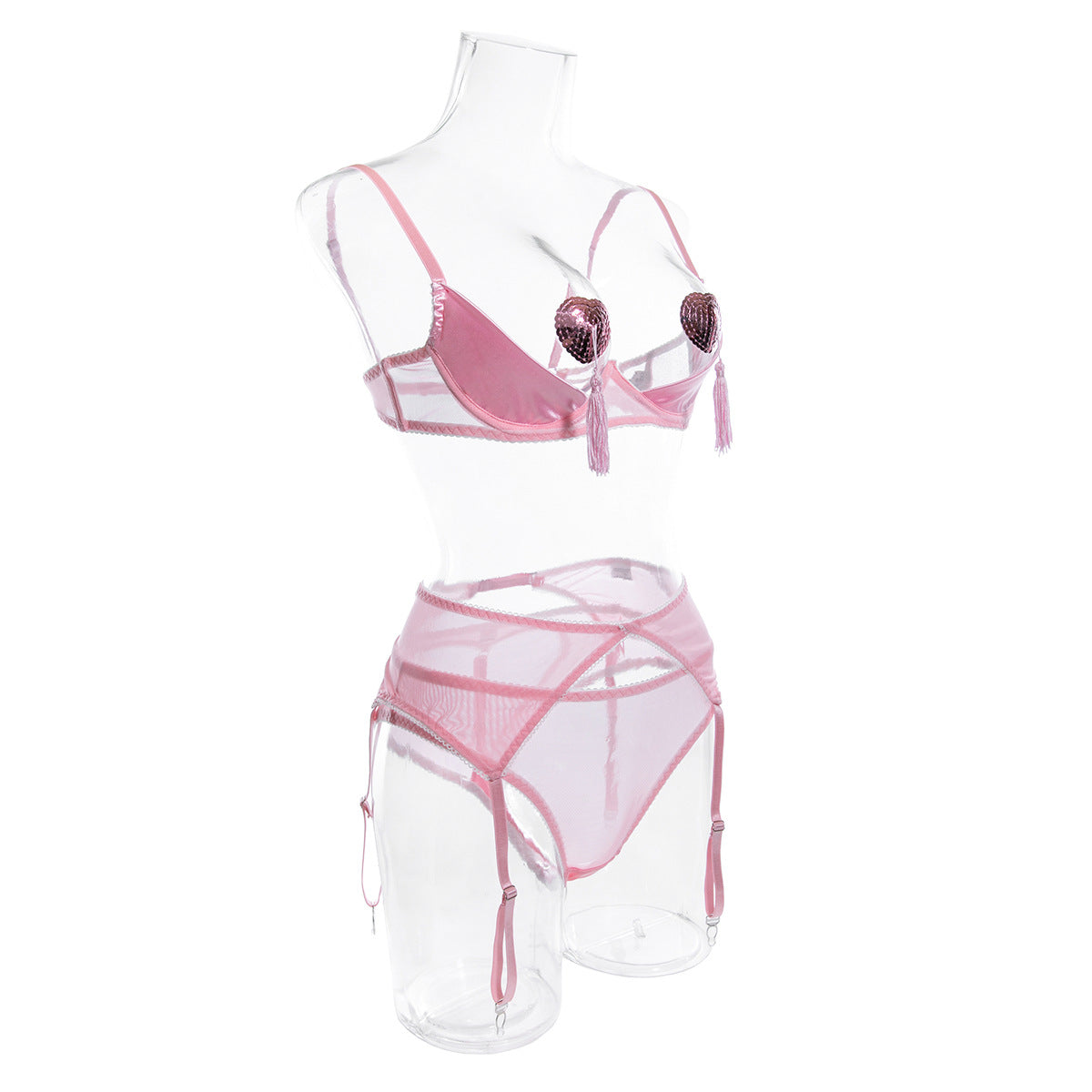 Lingerie sexy soutien-gorge balconnet string porte-jarretelles nippie's Saint Sauveur - GUAPPAA