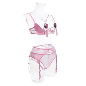 Lingerie sexy soutien-gorge balconnet string porte-jarretelles nippie's Saint Sauveur - GUAPPAA