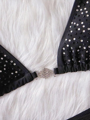 Maillot de bain échancré à strass et chaînes bijoux Le Monaco - GUAPPAA