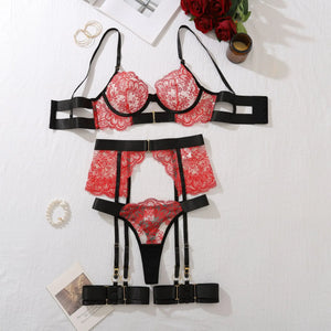 Ensemble de lingerie dentelle cinq pièces sexy Un Regard - GUAPPAA