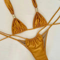 Bikini brésilien lacé orange et rose Jávea