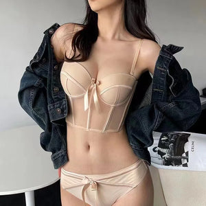 Lingerie sexy bustier et culotte transparents Solstice - GUAPPAA