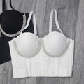 Bustier à strass chic noir blanc Luxia - GUAPPAA