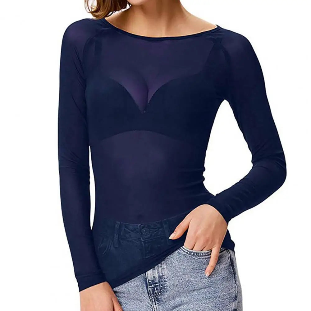 Pull fin transparent mesh femme Le Changement - GUAPPAA