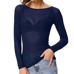 Pull fin transparent mesh femme Le Changement - GUAPPAA