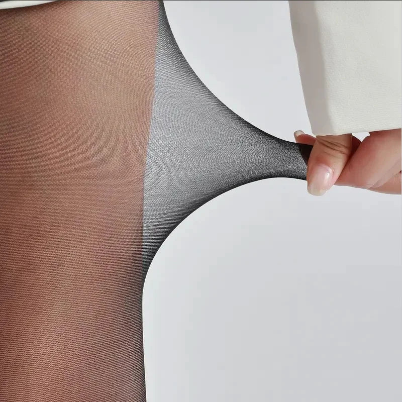 Collant noir transparent à liseret vertical fin Le glamour - GUAPPAA