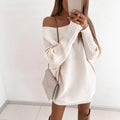 Robe pull épaules dénudées chic en maille Solar - GUAPPAA