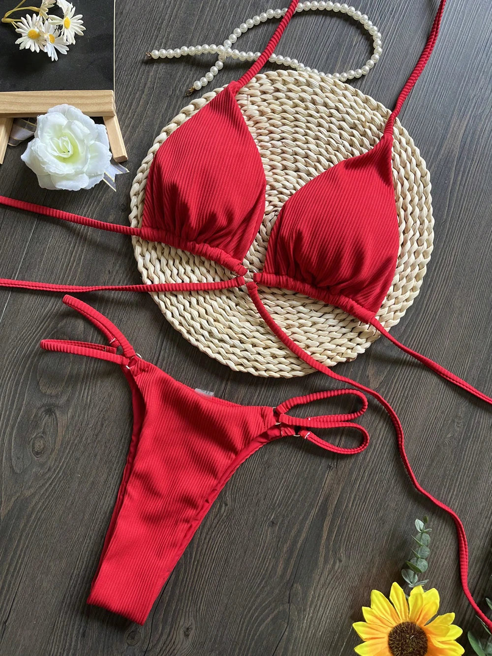 Maillot de bain string ficelle sexy push-up Costa del Sol - GUAPPAA