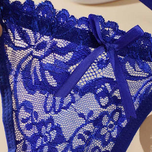 La Ligne Légère, string ajouré modèle 1 en coloris blanc
