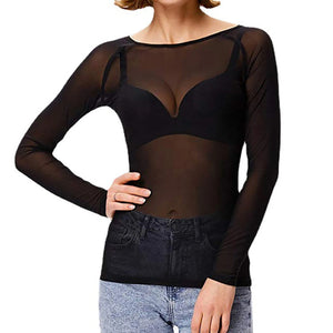 Pull fin transparent mesh femme Le Changement - GUAPPAA