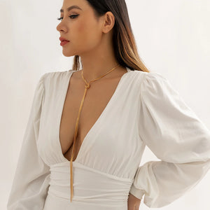 Collier femme doré multi brins noué tombant Illias - GUAPPAA