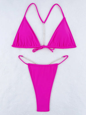 Bikini string à perles deux pièces push-up La Perla - GUAPPAA