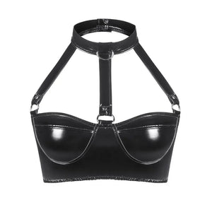 Soutien-gorge sans armature L’Éclat Verni, détail du fini brillant et de la coupe