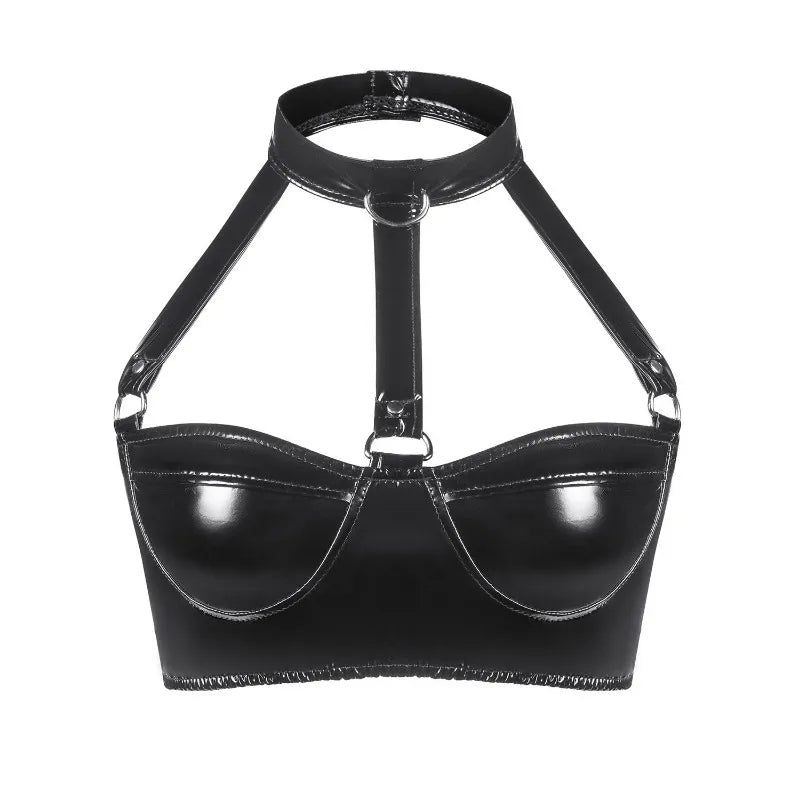 Soutien-gorge sans armature L’Éclat Verni, détail du fini brillant et de la coupe
