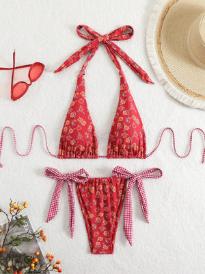 Silhouette complète du bikini fleuri Tossa