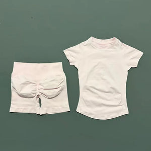 Ensemble fitness L’Élan Souple bordeaux en nylon et élasthanne