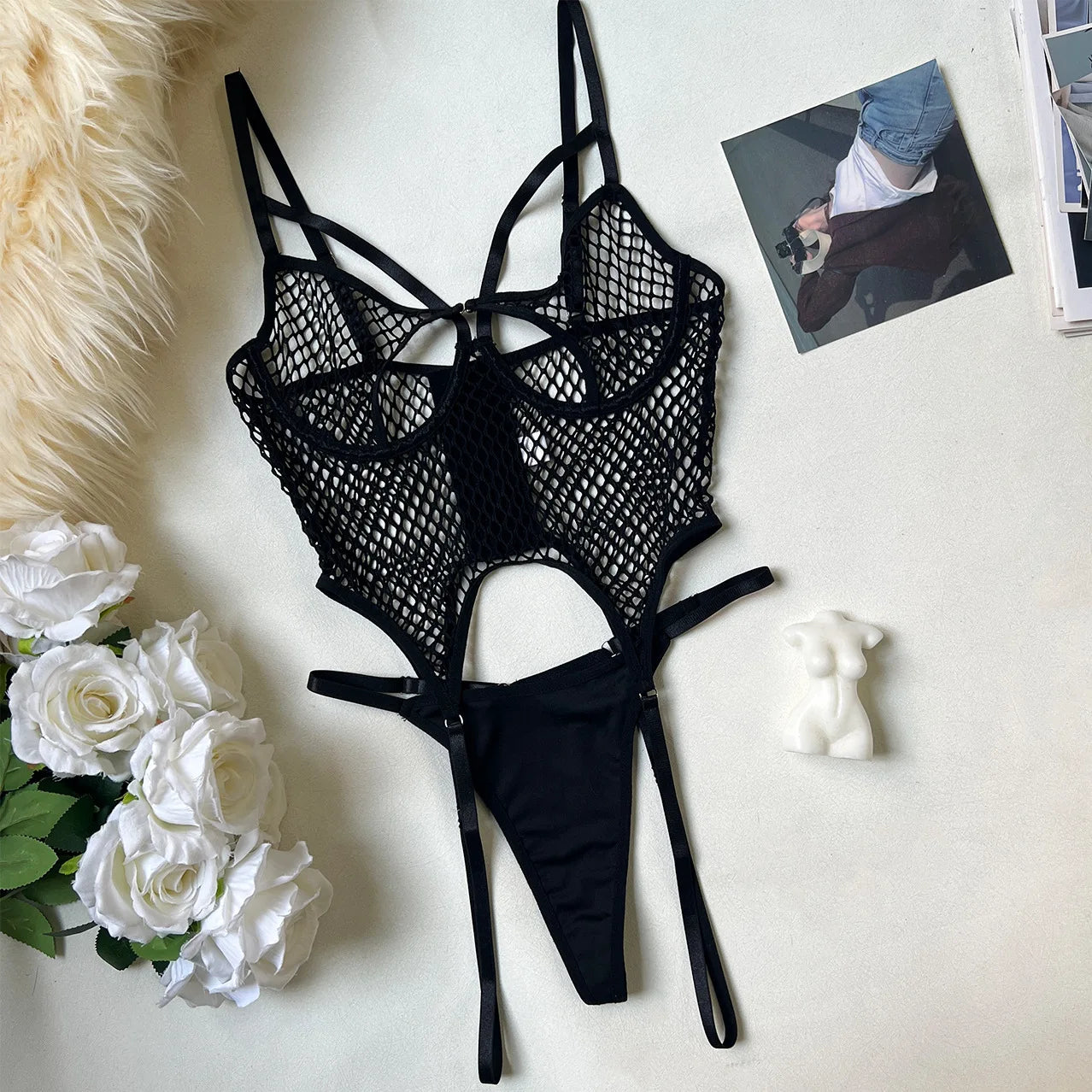Body sexy string en résille Privation - GUAPPAA