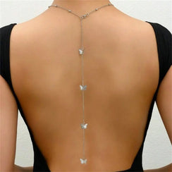 Collier papillons chaîne de dos nu femme bijou chic Llorna - GUAPPAA