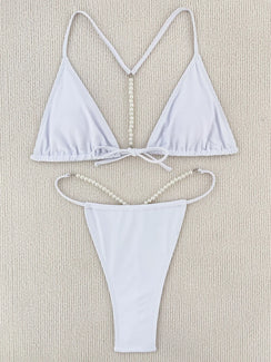 Bikini string à perles deux pièces push-up La Perla - GUAPPAA