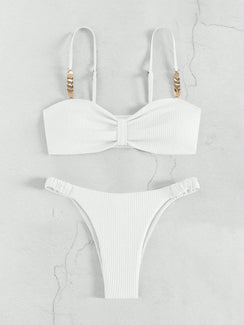 Maillot de bain string tanga bandeau deux pièces push-up Lanzarote - GUAPPAA