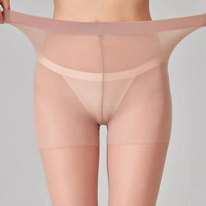 Collants ouverts L’Invisible en marron café