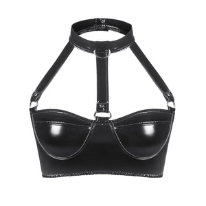 L’Éclat Verni, détail de la fermeture au dos du soutien-gorge brillant pour femme
