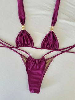 Vue de profil du bikini lacé Jávea