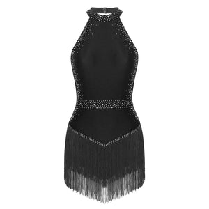Détail des strass et de la finition du justaucorps de danse L’Éclat Rythmique