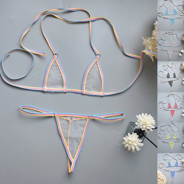 Bikini string ficelle transparent sexy femme Bahia