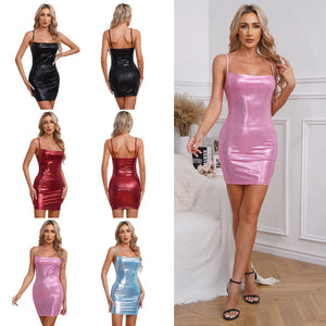 Robe métallique courte moulante sexy Olera - GUAPPAA