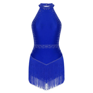 Vue de profil de la tenue de danse L’Éclat Rythmique avec franges en mouvement